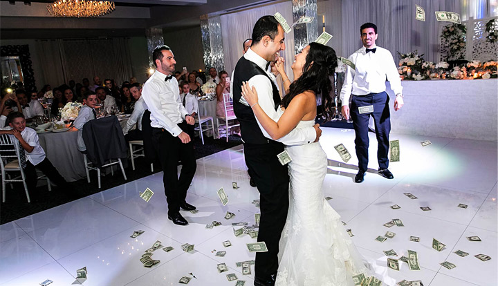 Money Showering During Wedding