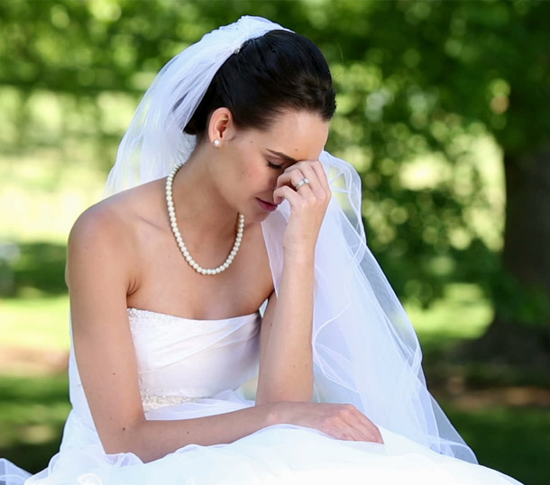 Sad Bride for Wedding Mistakes