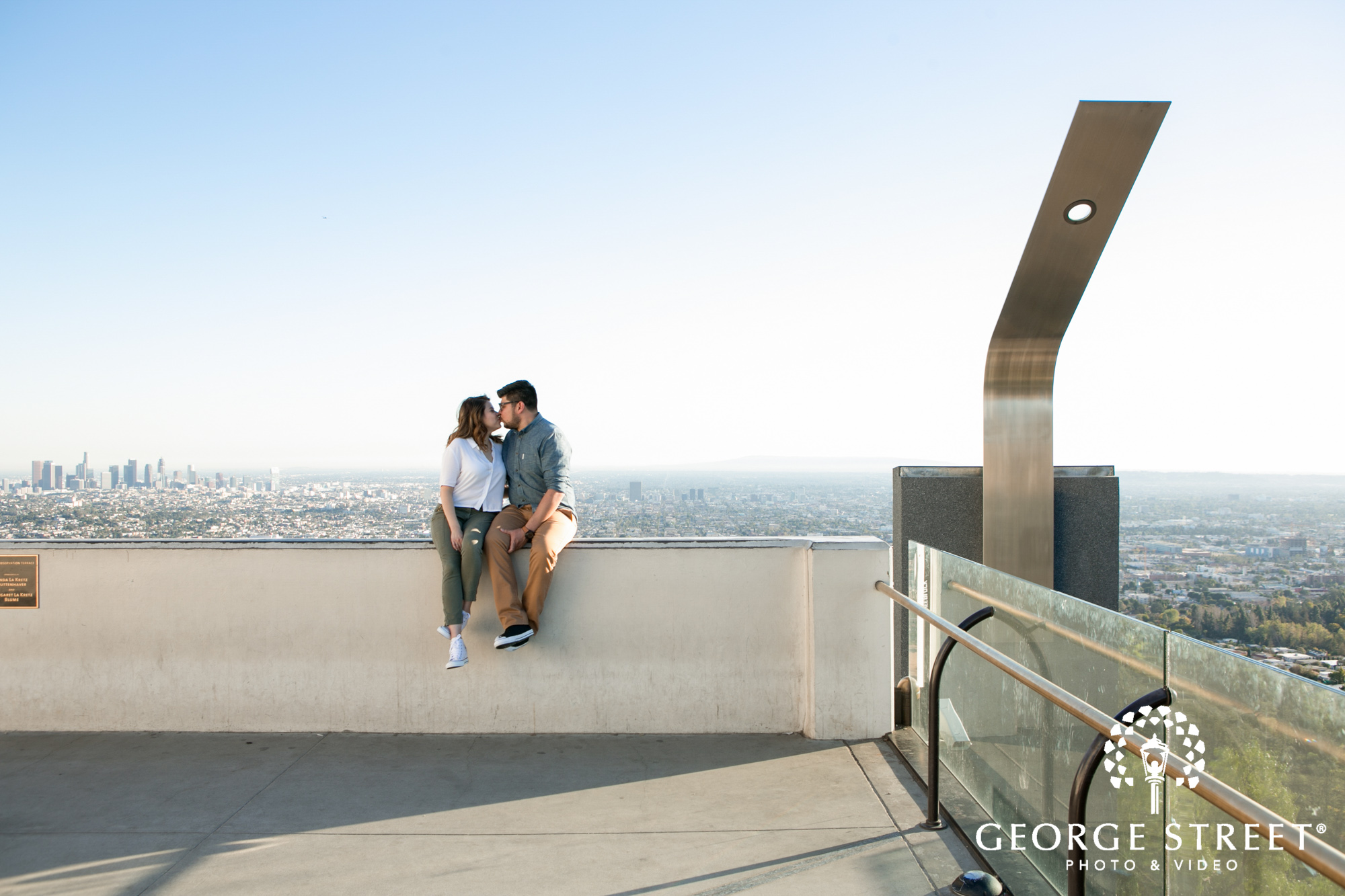 griffith observatory - engagement photo